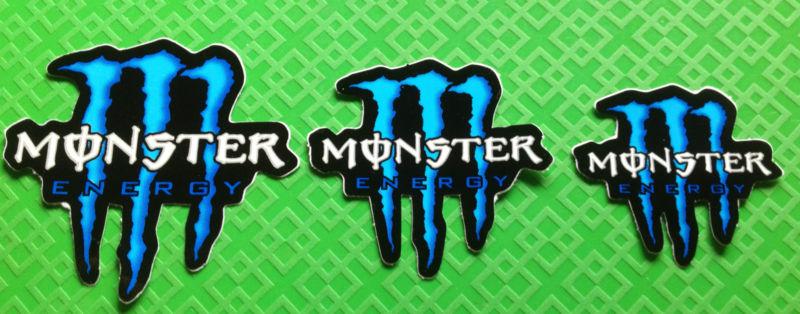 3 stickers monsters racing atv motorcycle honda toyota nismo subaru jdm sti s51