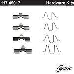 Centric parts 117.45017 rear disc hardware kit