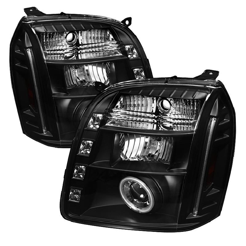 Tln autoparts gmc yukon/yukon xl 07-11 ccfl led projector headlights - black