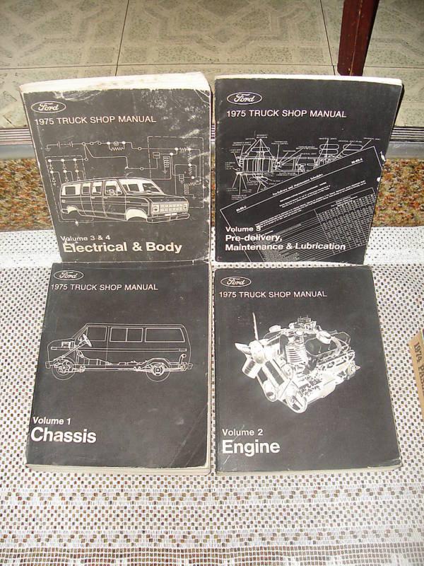 1975 ford truck shop manual set original service books