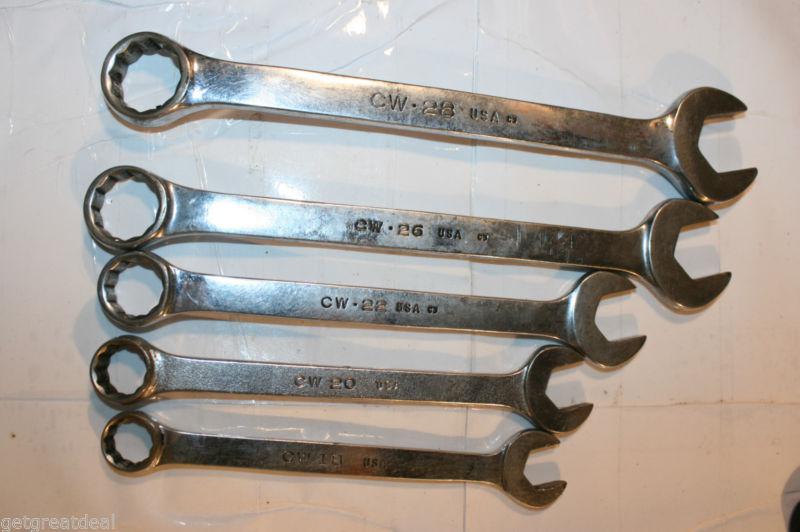 Mac tools standard combination 12-point wrench set 7/8" 13/16" 11/16" 5/8" 9/16"