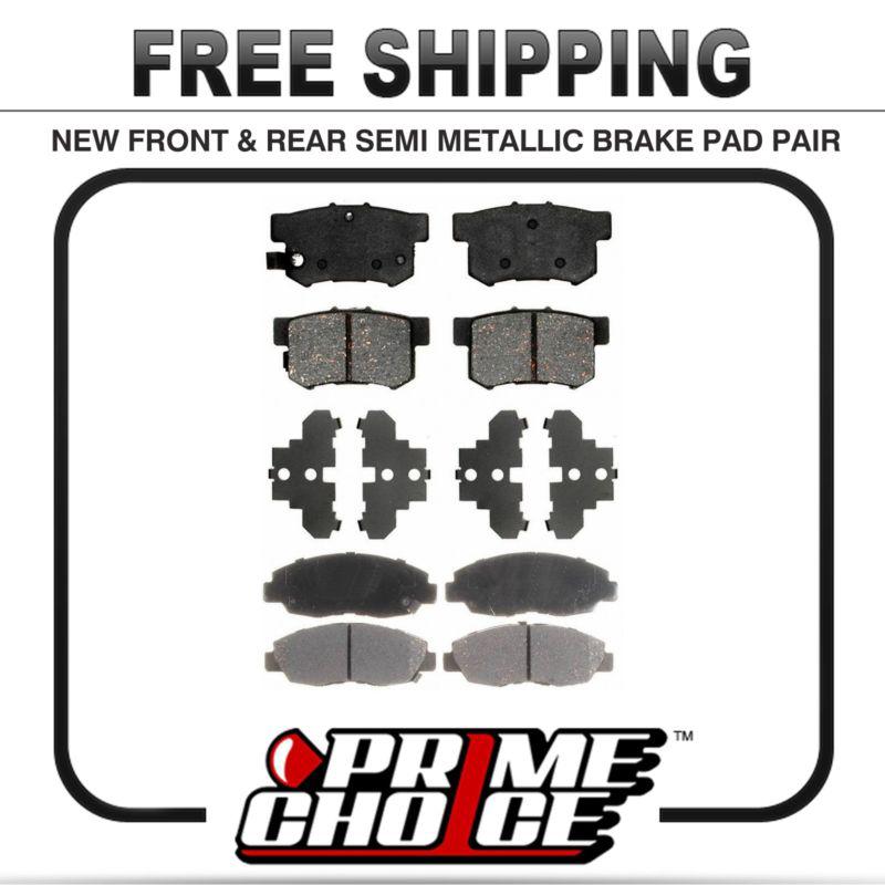 Premium front & rear metallic disc brake pads 2 full complete sets 4 pair 8 pads