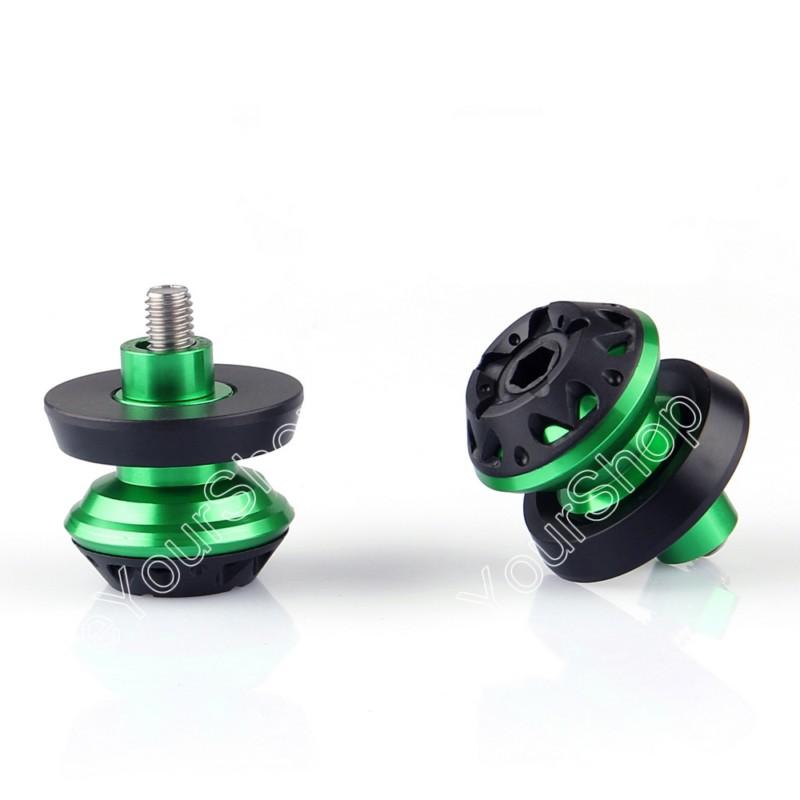 8mm swingarm sliders spools honda cbr cb suzuki gsxr sv ducati 996 1098 green