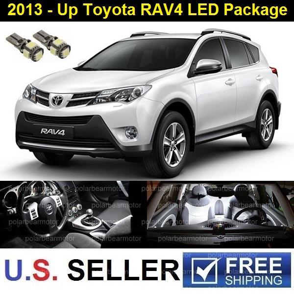 2013 and up toyota rav4 interior led smd lights package kit 4 pieces white