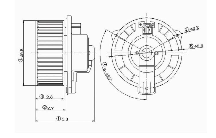 Replacement blower motor asy 97-04 1997-2004 mitsubishi montero sport mr315962