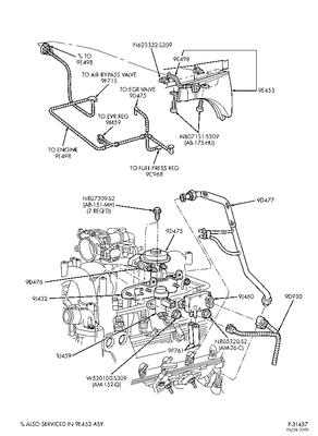 F7uz9d477fe ford tube - egr valve to exhaust manifld