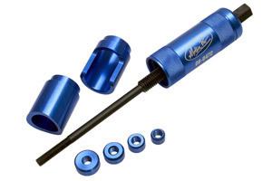 New motion pro deluxe piston pin tool, blue anodized, from 12 mm to 24 mm