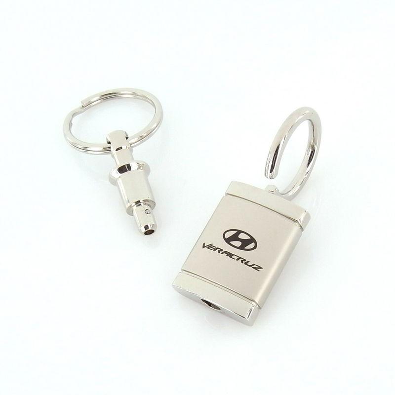 Hyundai veracruz  satin chrome valet keychain