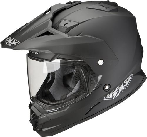 Fly racing trekker motorcycle helmet matte black medium