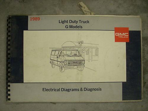 1989 89 gmc g van rally vandura electrical wiring diagram service shop manual