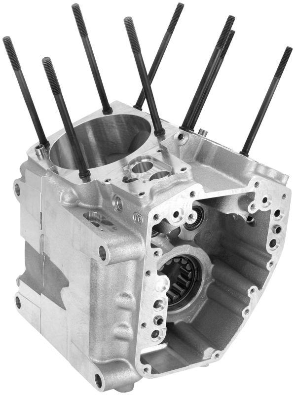 S&s cycle crankcase - stock bore - silver finish  31-0171