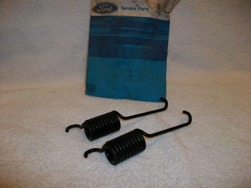 1956 56 ford nos brake return spring pair      b6q-2296-a 