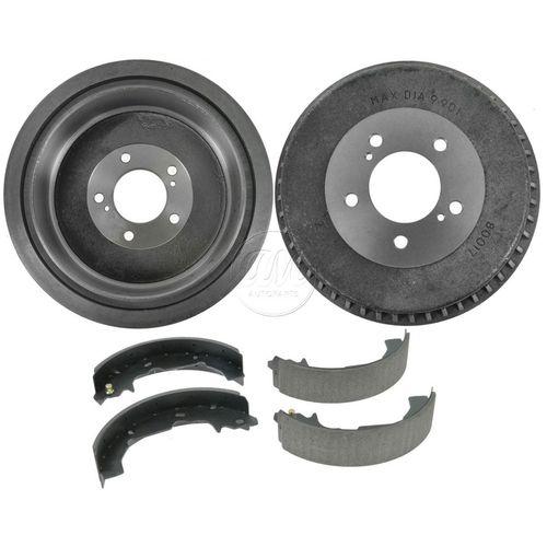 93-02 villager quest rear brake shoe and drum kit set 5 stud left lh/right rh