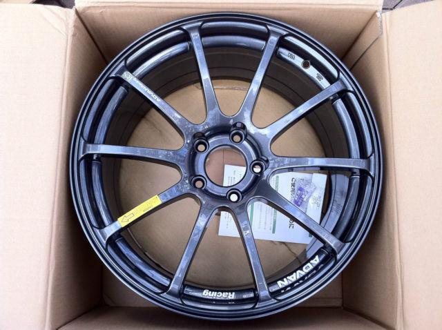 New! advan rs 18x9 +29 wheels & center caps, rims, advans, volk, bbs, rota. bnib