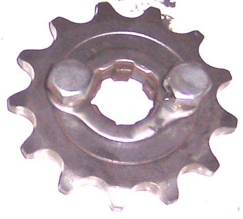 1986 honda trx70 fourtrax front sprocket with screws and retainer cleaned/polish