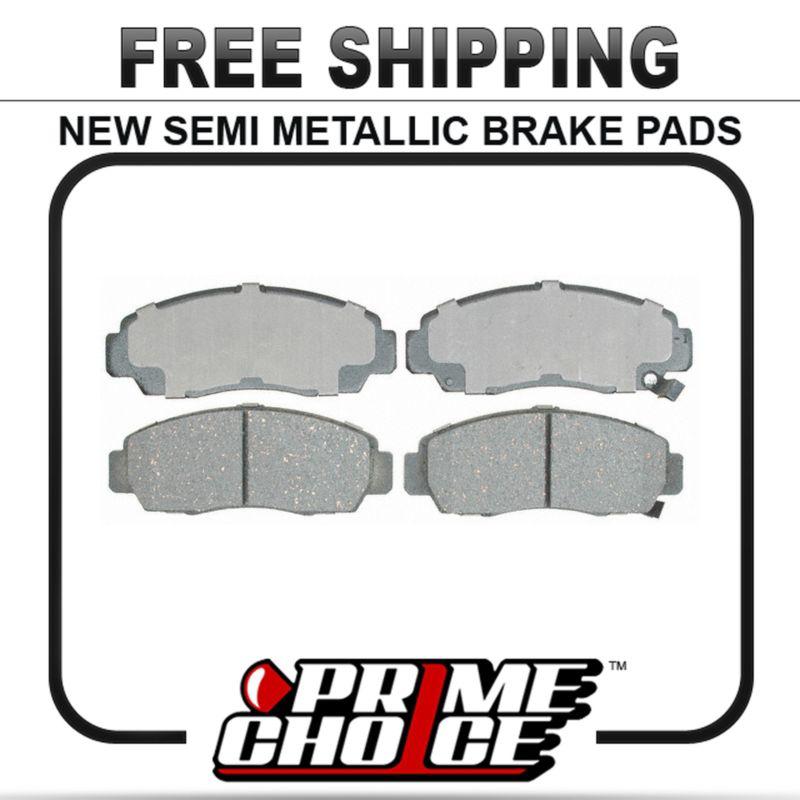 New premium complete set of front metallic disc brake pads with shims