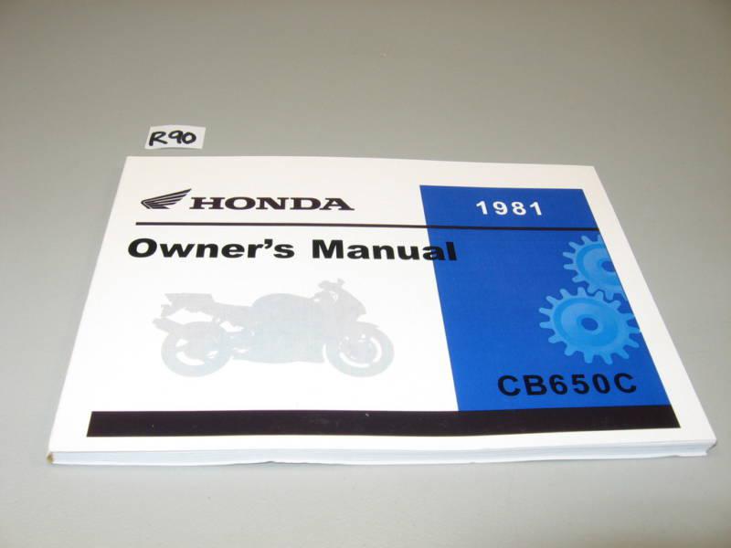 New owners manual 1981 cb650c custom cb650 oem honda operators book        #r90