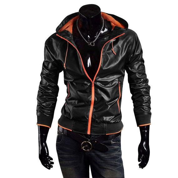 Casual rider jacket motorcycle leather jacket men racing biker jacket pu leather