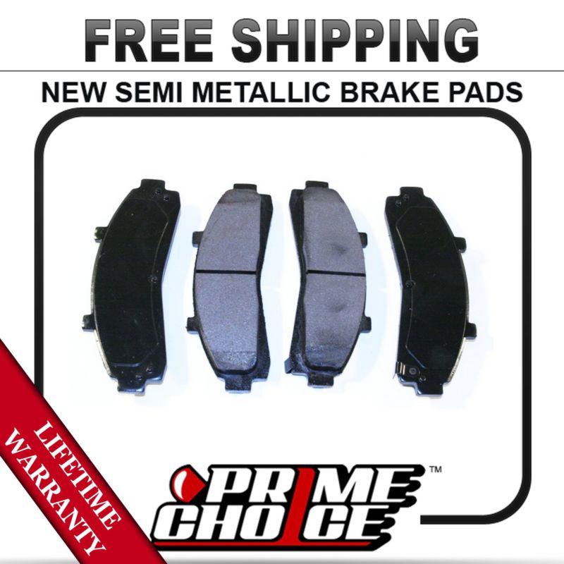 Front semi metallic disc brake pad kit full set with lifetime warranty