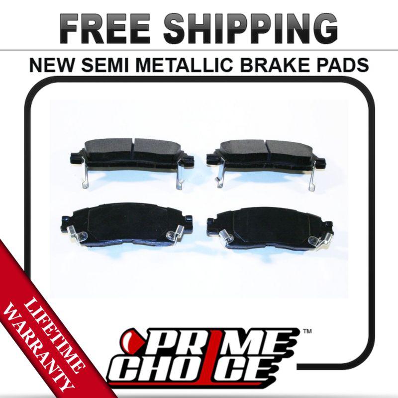 Rear semi metallic disc brake pad kit full set with lifetime warranty