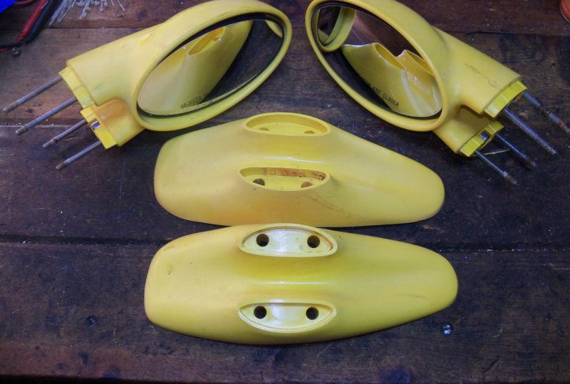 Sea doo gti gts rear view mirror mirrors housing base lh rh left right yellow