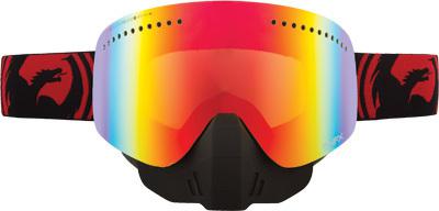 Dragon nfx snow goggle jet red split w/red ion lens 722-1547