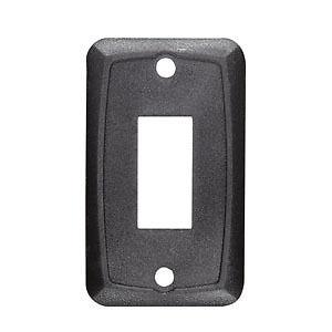 Rv designer switch mounting plates, single, black s385