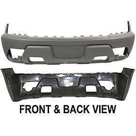 Chevy avalanche 03-06 front bumper cover, textured dark w/ body cladding