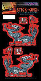 Dragon chinese symbols car emblems / stickers / decals - fits all vehicles