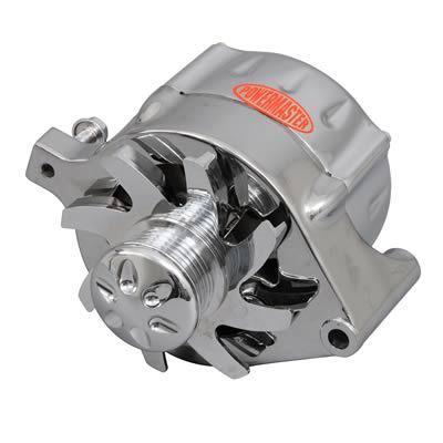 Powermaster street alternator 100 amps chrome plated 12v powermaster custom case