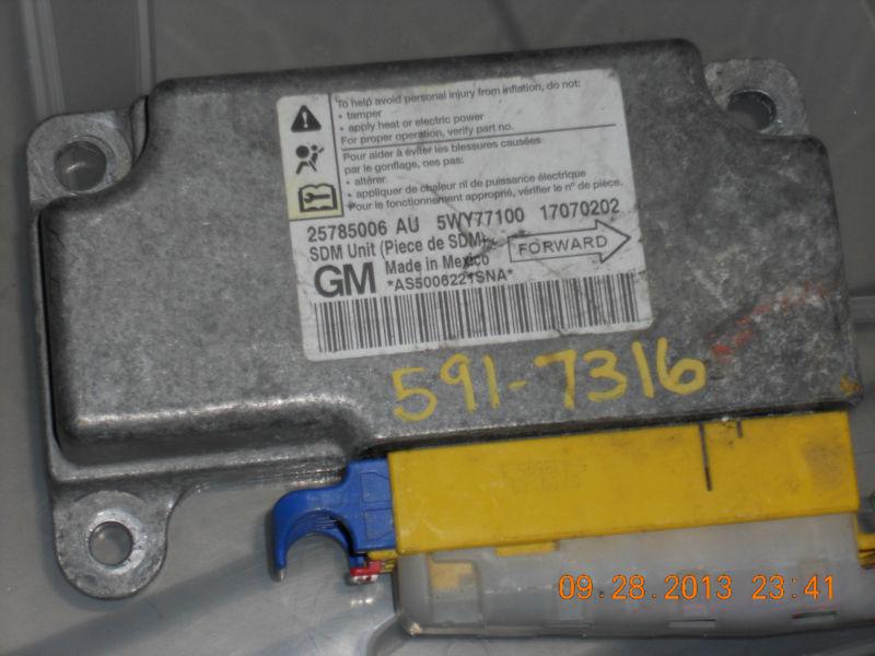 2007 saturn aura air bag module 25785006