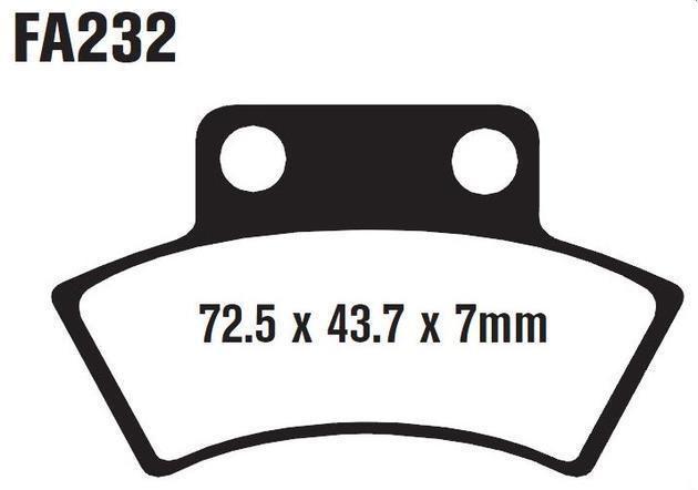 Ebc carbon brake pads rear fits polaris 500 scrambler 4x4 1997