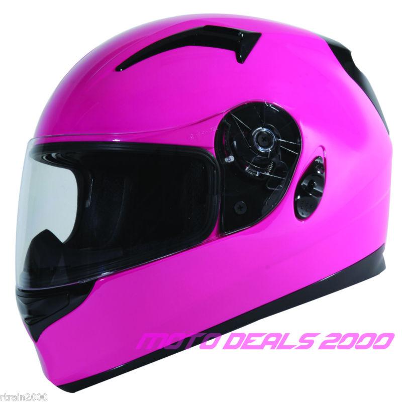 Torc t12 blade full face dual visor helmet dot ece - pink - size  small 