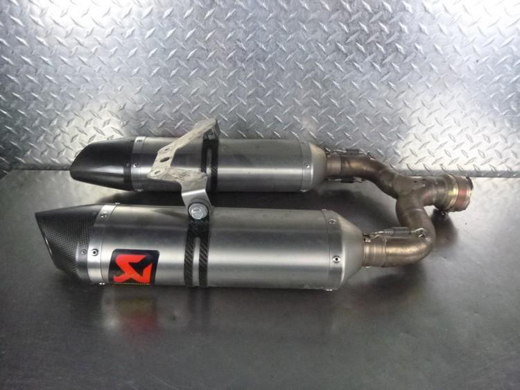 Aprilia dorsoduro smv 750 1200 exhaust pipe mufflers cans akropovic