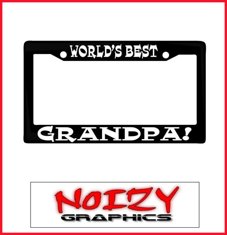 Funny cute family car license plate frame truck sticker worlds best dad grandpa