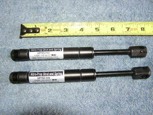 2ea np 7.5" 100# gas strut spring shock hatch door lift prop rod shaft 7 1/2" 7"