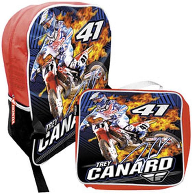 Smooth industries trey canard backpack/lunch box combo set,red/blue,one size