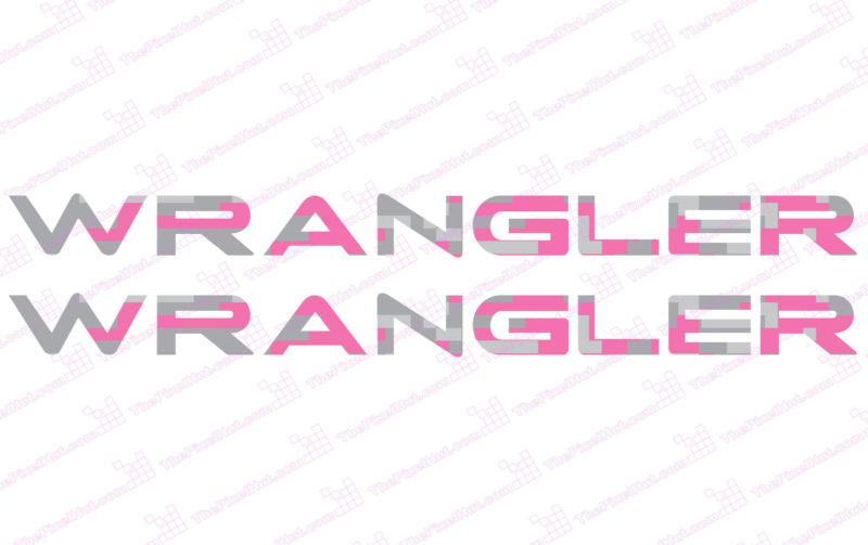 Jeep wrangler pink digital camo hood large decal kit vinyl stickers jk tj yj