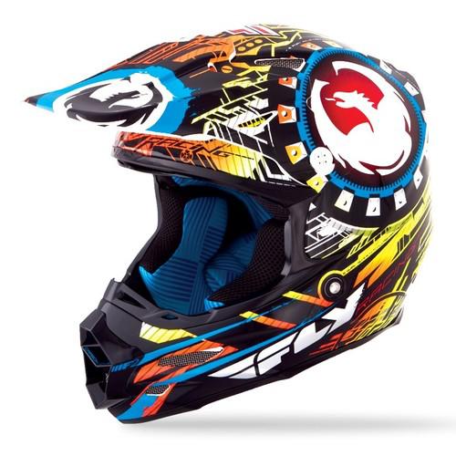 Fly racing f2 carbon 2014 dragon alliance mx/offroad helmet pearl white/multi