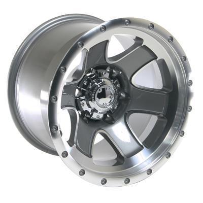 Summit racing nomad diamond cut wheel 15"x10" 6x5.5" bc set of 4