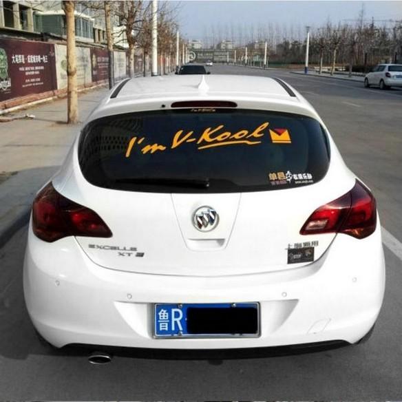 "i'm v-koo" car back rear windshield screen deal sticker auto reflective sticker