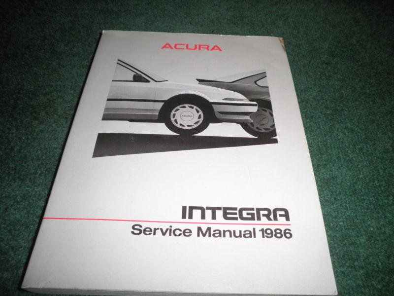 1986 acura integra factory repair service manual 86