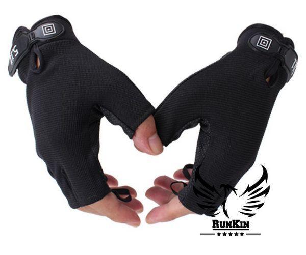 Sports fingerless military tactical camping hunting cycling bike gloves black l