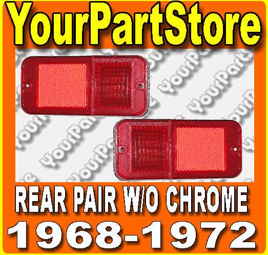 68 69 70 71 72 chevy gmc pu pickup truck side marker lights without chrome rear