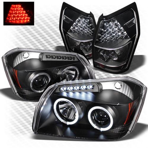 05-07 magnum black ccfl projector headlights + philips-led perform tail lights