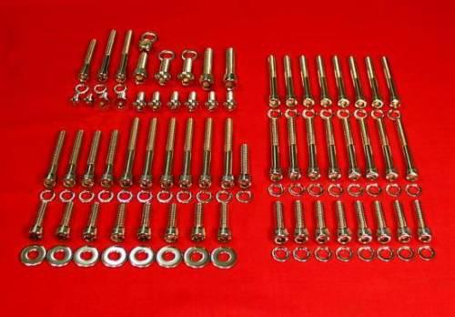 2004-2013 harley sportster polished stainless engine/ gearcase bolt kit set