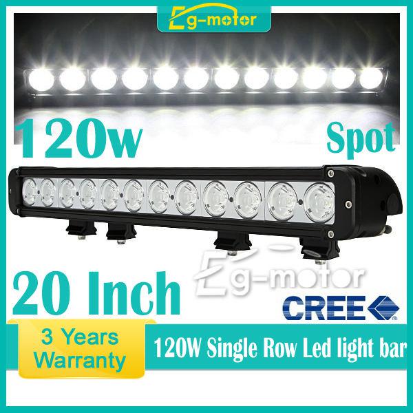 120w 20 inch 12000lm ip68 spot cree led work light bar 4wd car truck boat 12 24v