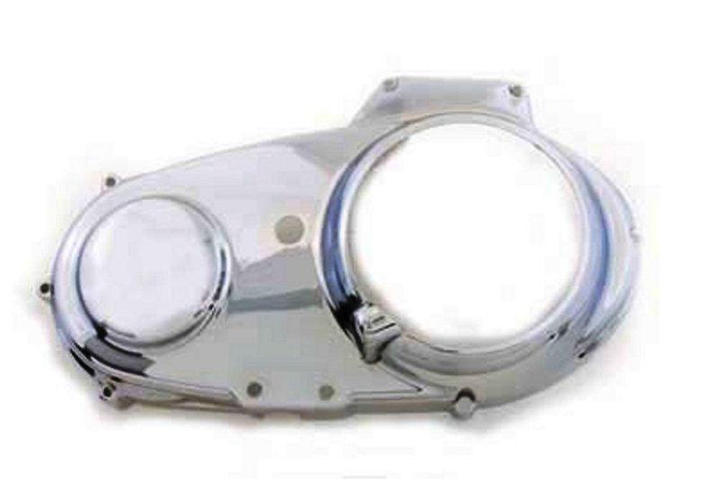 Chrome primary cover trim with open derby access for hd sportsters 1991-2003