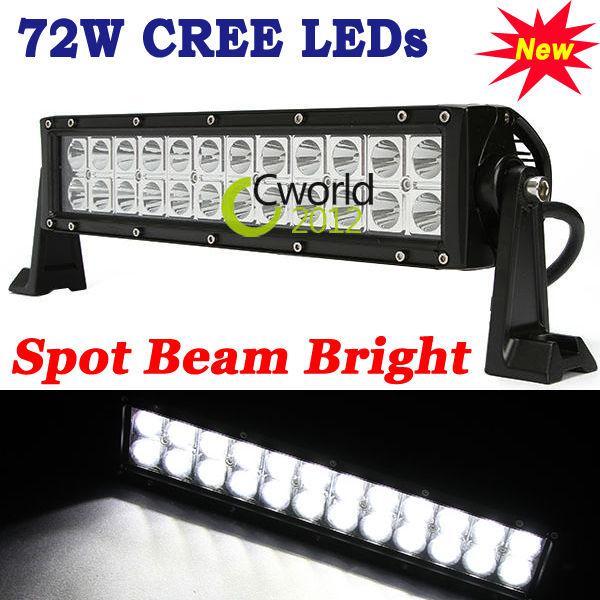 72w 8640lm cree led work light spot beam lamp boat car truck jeep suv atv boat