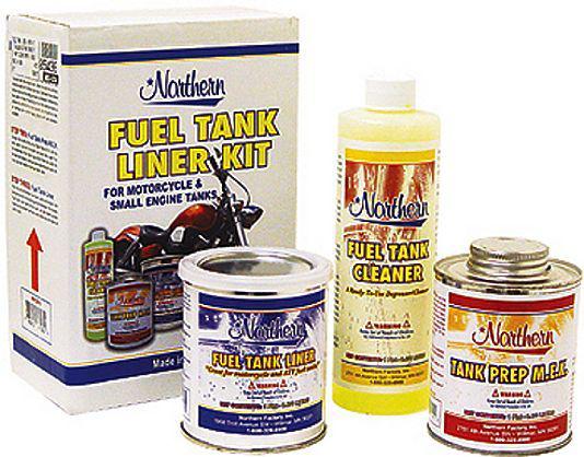 Fuel tank liner & prep for all gas tanks - cleans prepares seals